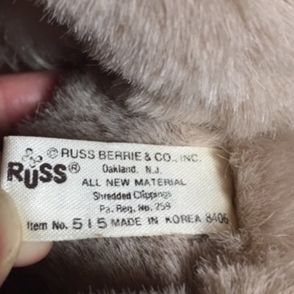 Vintage Russ Berrie Luv Pets NOKI Monkey 9" Tan Brown Stuffed Plush Toy - Picture 10 of 10